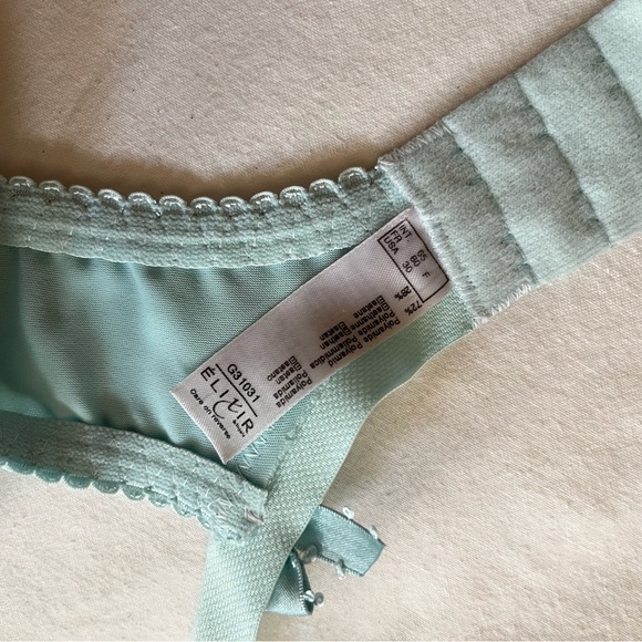 Vintage robin’s egg blue lace bra from Maison Lejaby’s Elixir line. 30F - Picture 5 of 5